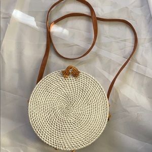 Round Rattan Purse